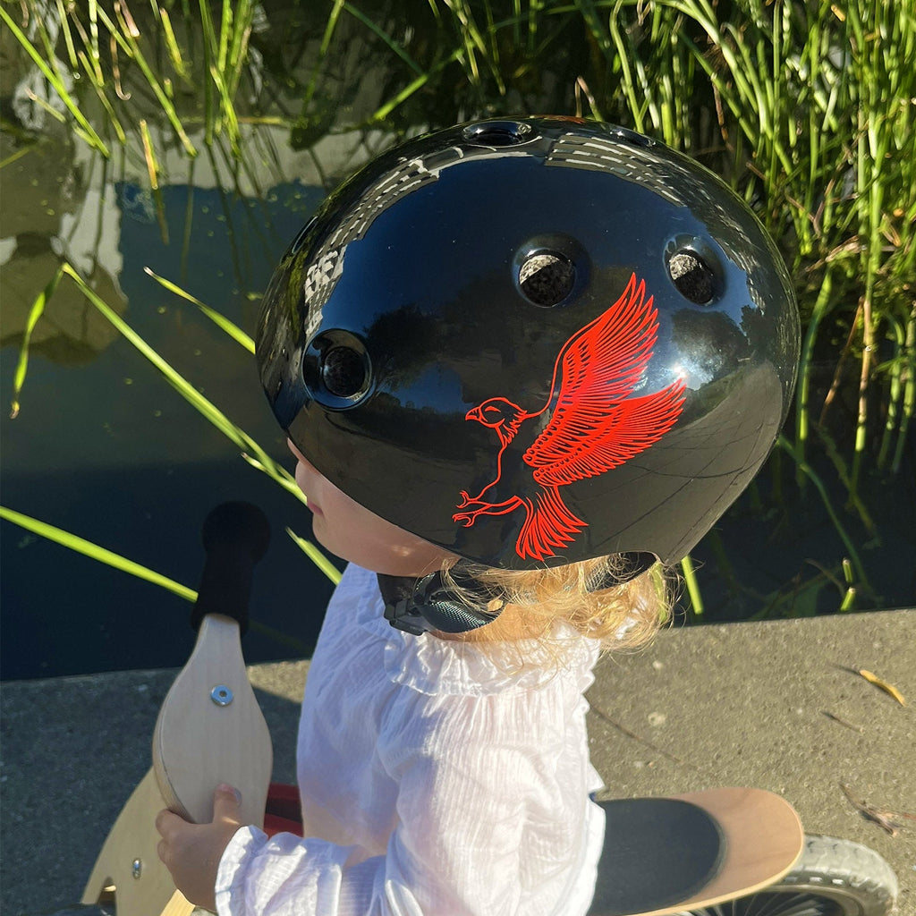 CASQUE DE VÉLO POUR ENFANT AVEC ANNEAU ROTATIF TAILLE XS AIGLE BLANC - Bébé Nido