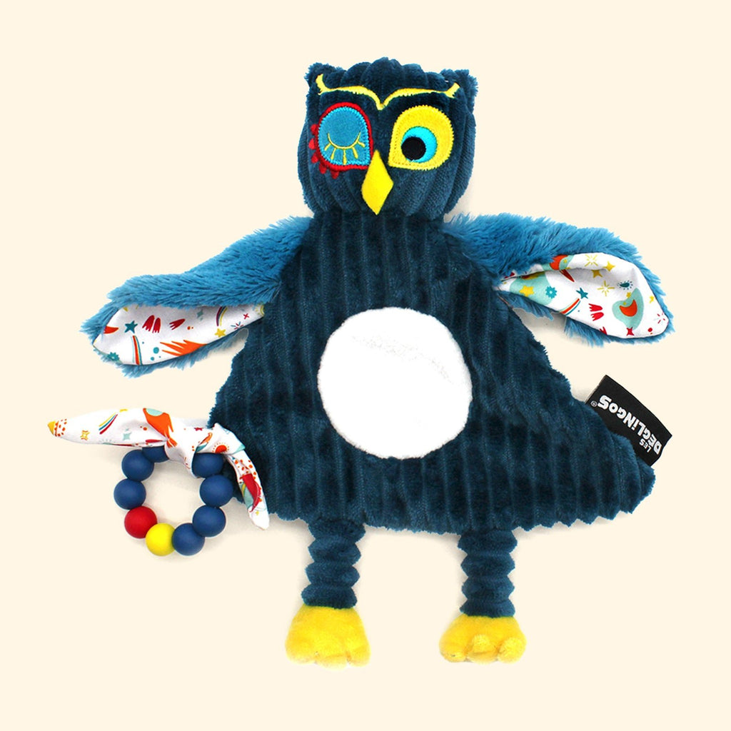 COFFRET CADEAU DOUDOU ET ANNEAU DE DENTITION ASTRO LE HIBOU - Bébé Nido