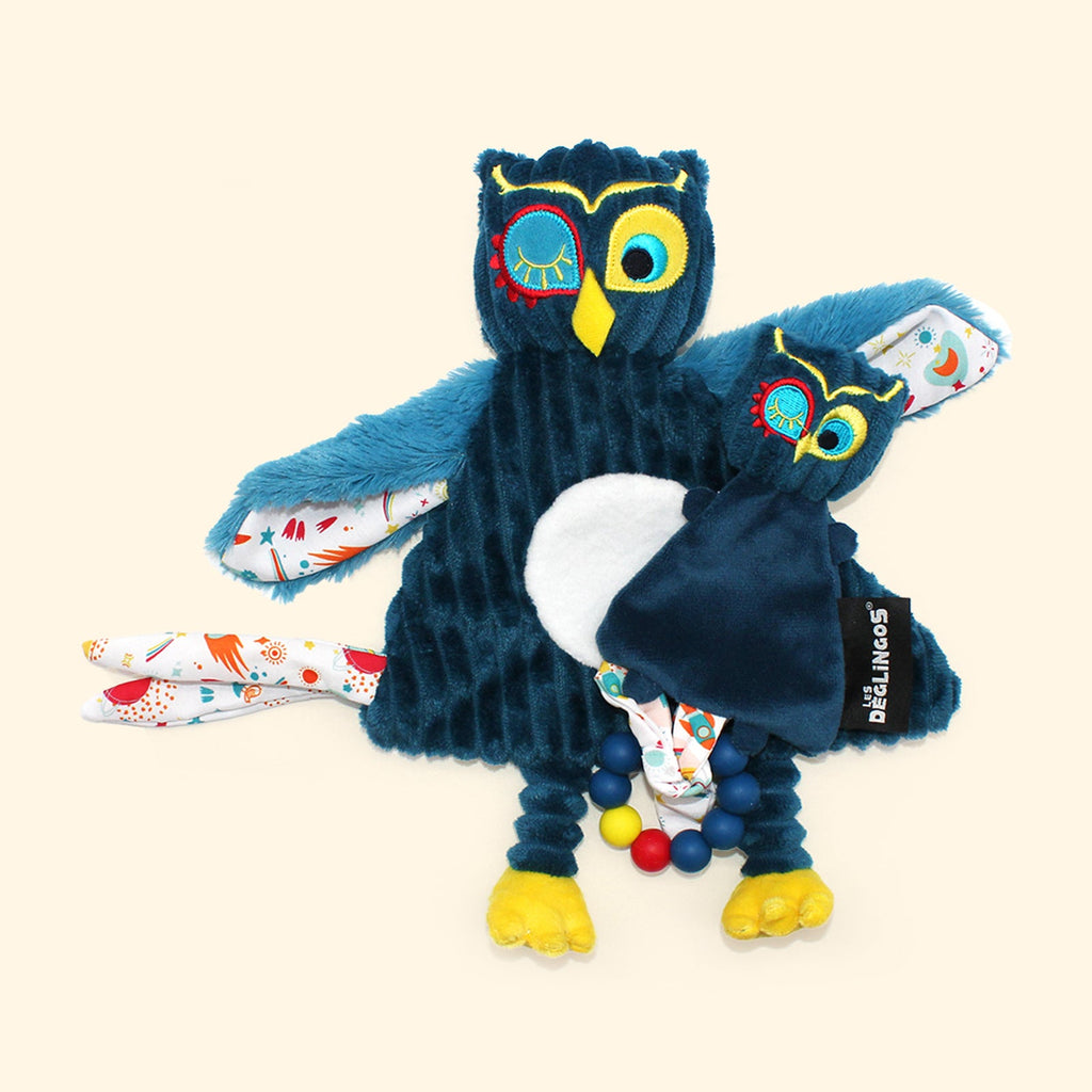 COFFRET CADEAU DOUDOU ET ANNEAU DE DENTITION ASTRO LE HIBOU - Bébé Nido