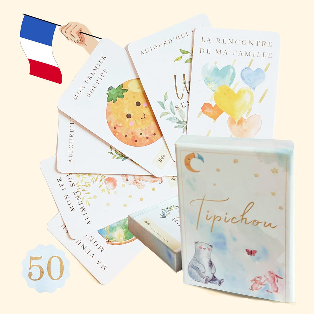 COFFRET DE 50 CARTES ILLUSTRÉES MES PREMIERES FOIS - Bébé Nido