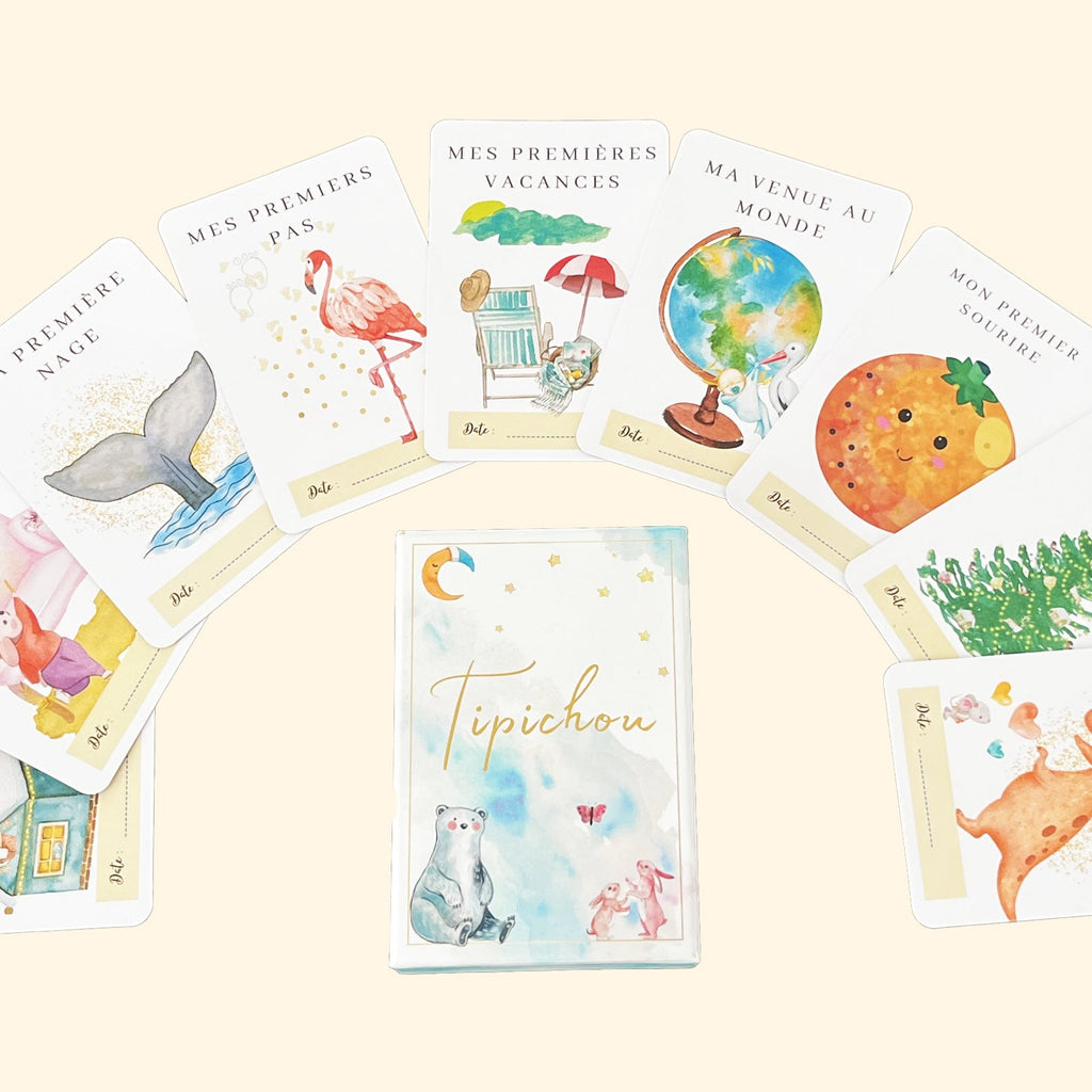 COFFRET DE 50 CARTES ILLUSTRÉES MES PREMIERES FOIS - Bébé Nido