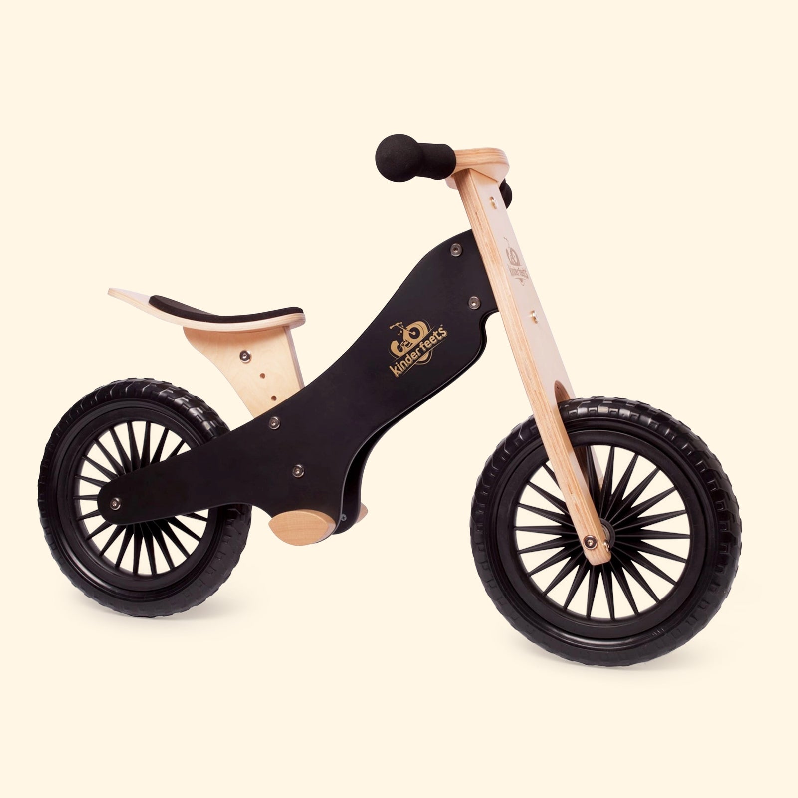 Kinderfeets 2-in-1 wooden balance bike & tricycle Tiny Tot Plus - Rose