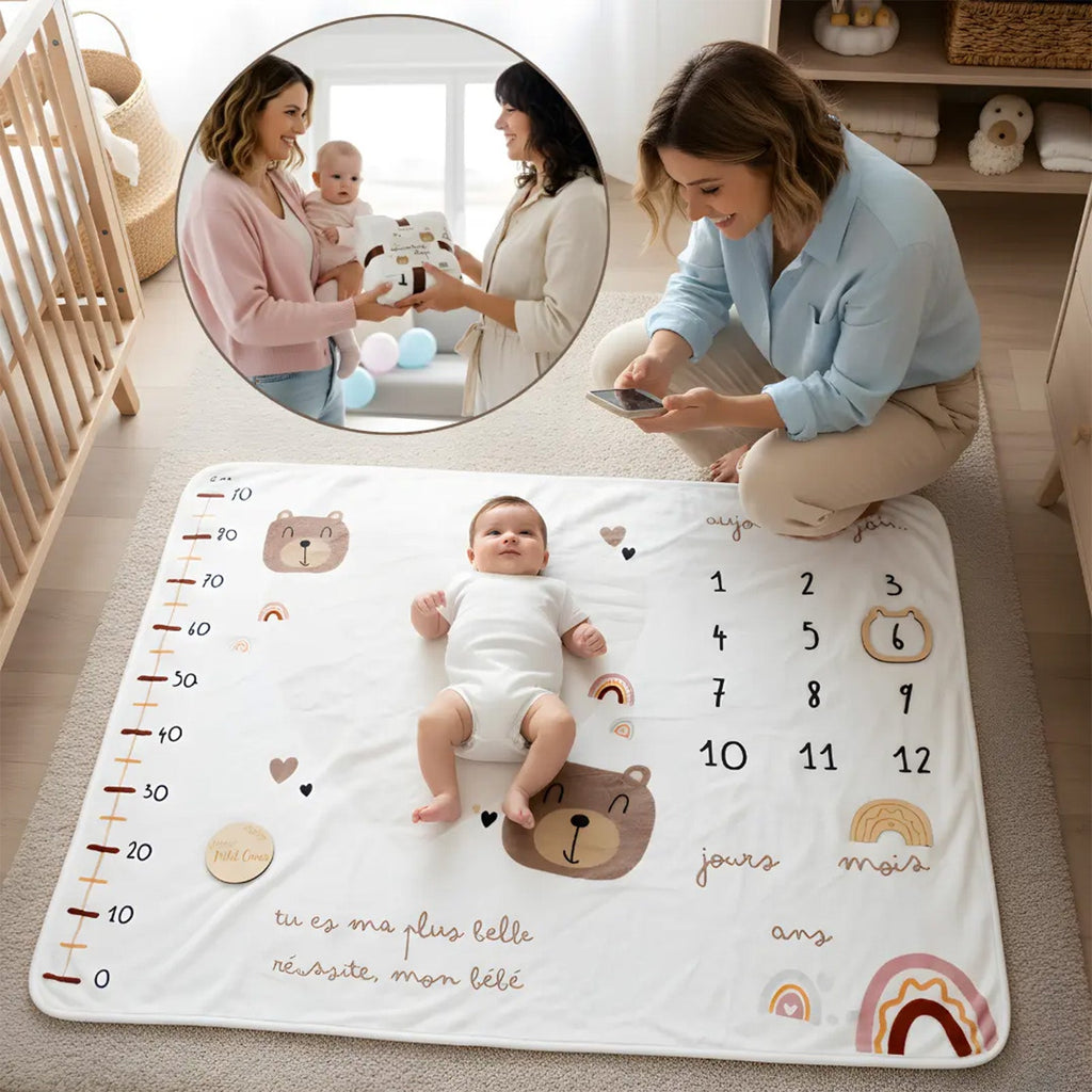 MA COUVERTURE ÉTAPE BÉBÉ MIXTE PETIT OURSON - Bébé Nido