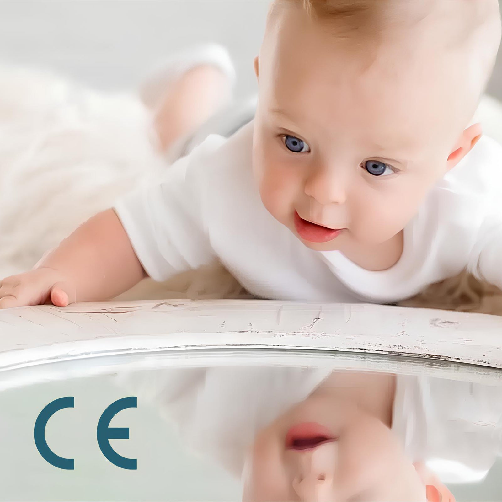 Jouet d'éveil - Miroir pour Bébé - Tissus doux - Noir et blanc Jouet d'éveil - Miroir pour Bébé - Tissus doux - Noir et blanc