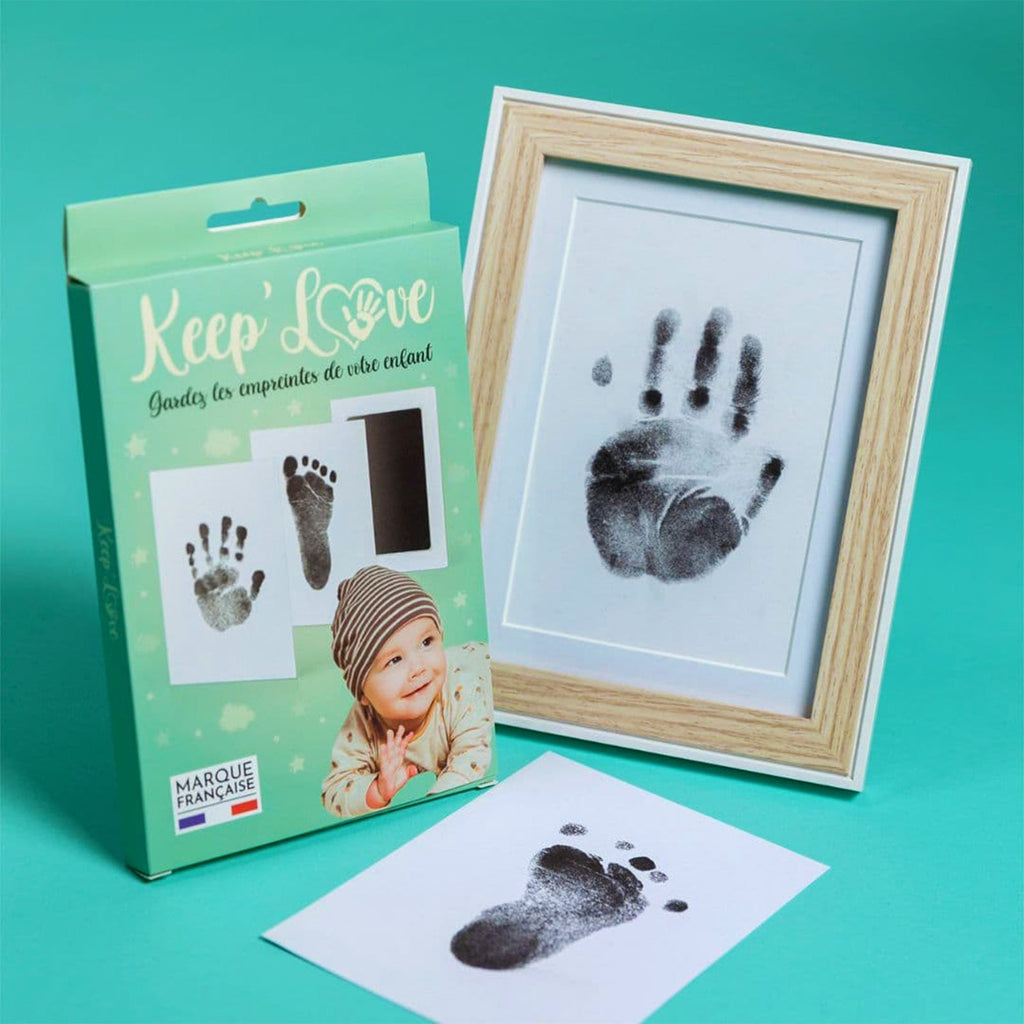 PACK WOOD - KIT D'EMPREINTES + CADRE PHOTO EN BOIS NATUREL - Bébé Nido