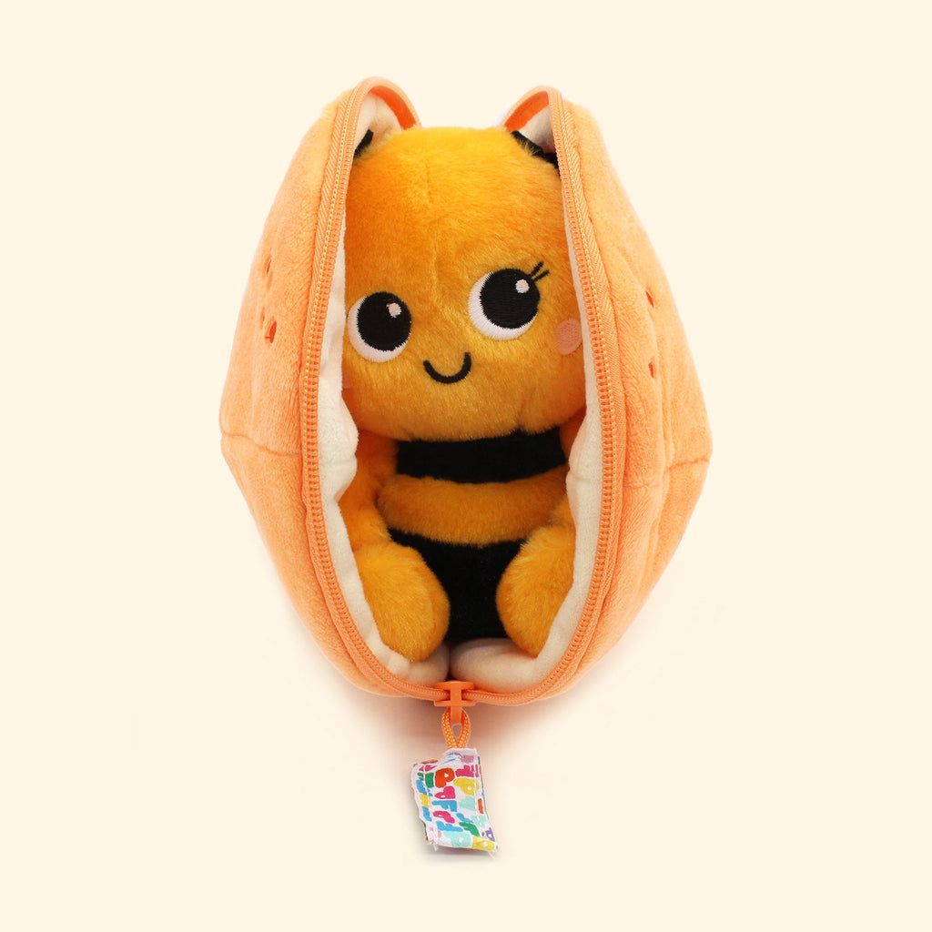 PELUCHE 2 EN 1 FLIPETZ ABEILLE MANDARINE - Bébé Nido