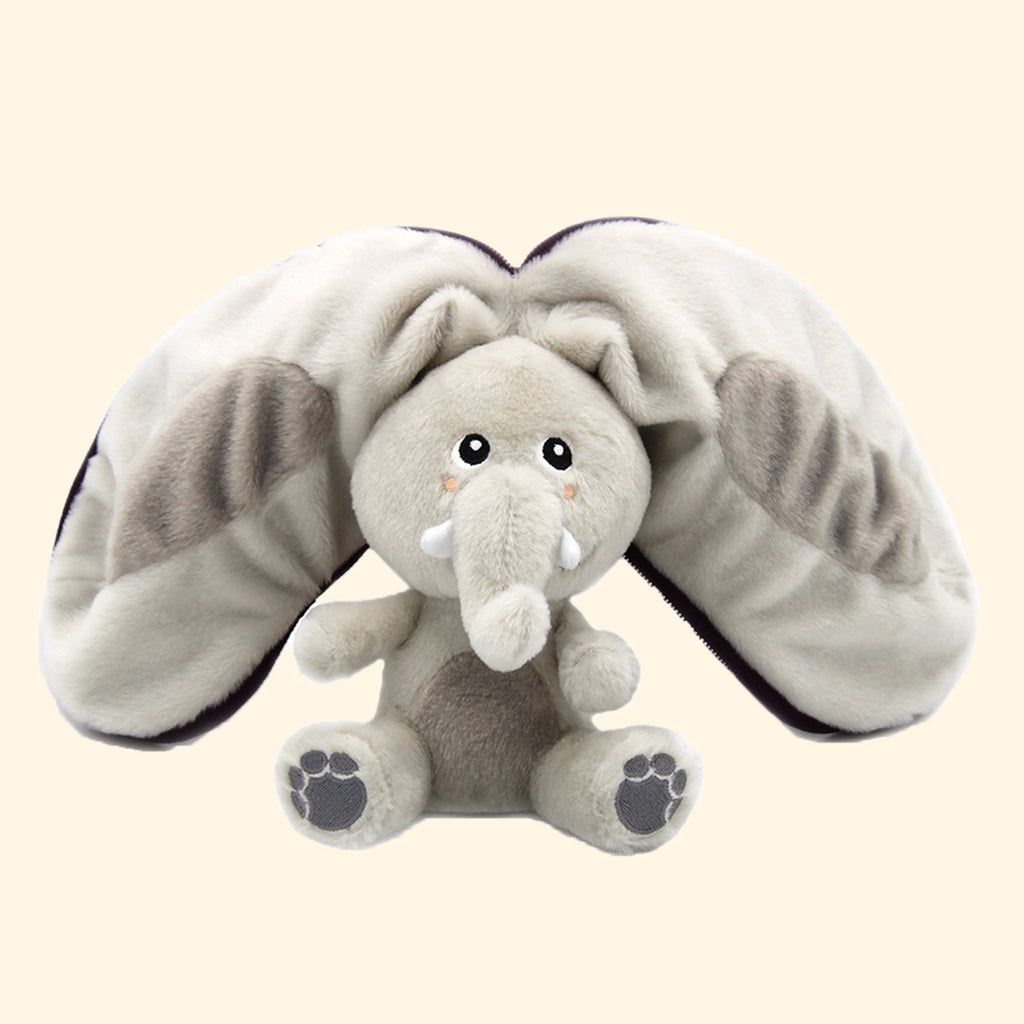 PELUCHE 2 EN 1 FLIPETZ ÉLÉPHANT AUBERGINE - Bébé Nido