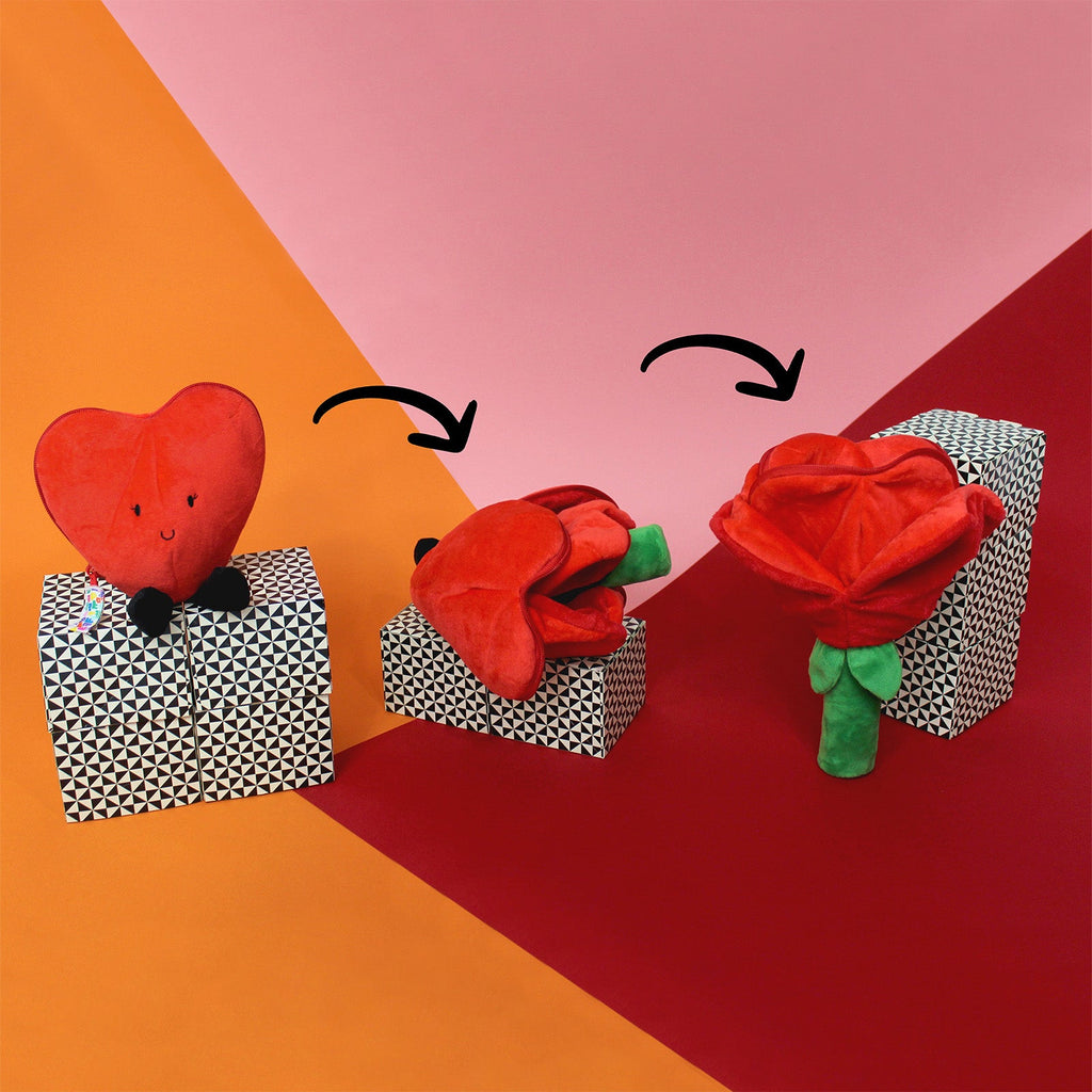 PELUCHE 2 EN 1 FLIPETZ PETIT COEUR ET FLEUR - Bébé Nido