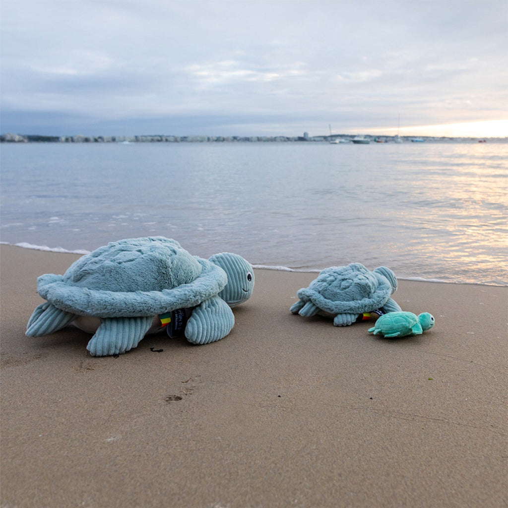 PELUCHE GÉANTE MAMAN TORTUE ET SON BÉBÉ MENTHE - Bébé Nido