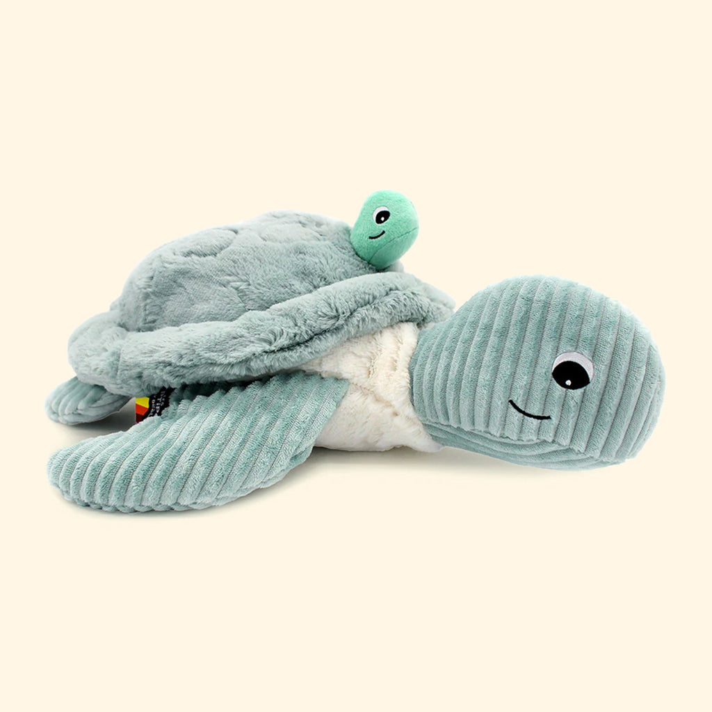 PELUCHE GÉANTE MAMAN TORTUE ET SON BÉBÉ MENTHE - Bébé Nido