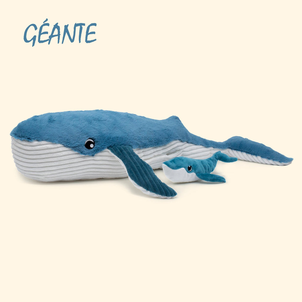 PELUCHE MAMAN BALEINE ET SON BÉBÉ BLEU - Bébé Nido