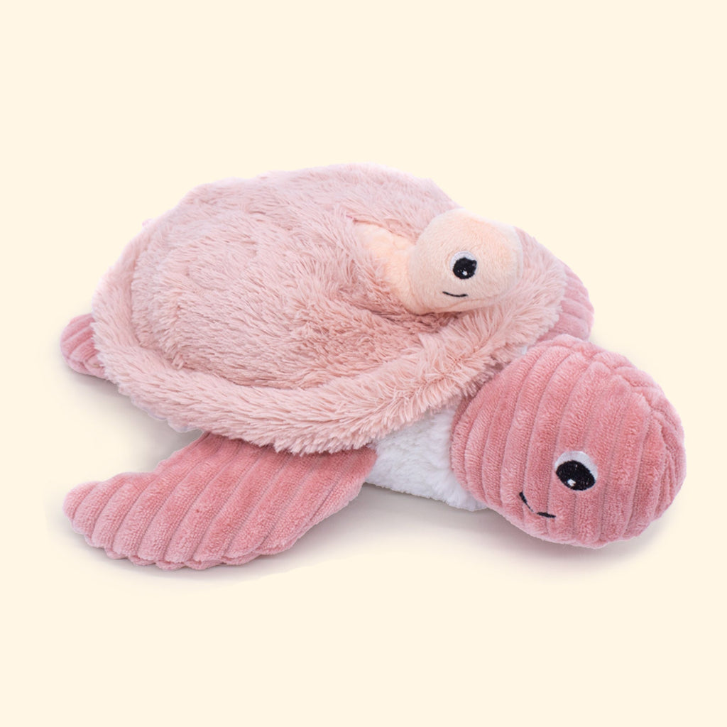 PELUCHE MAMAN TORTUE ET SON BÉBÉ ROSE - Bébé Nido