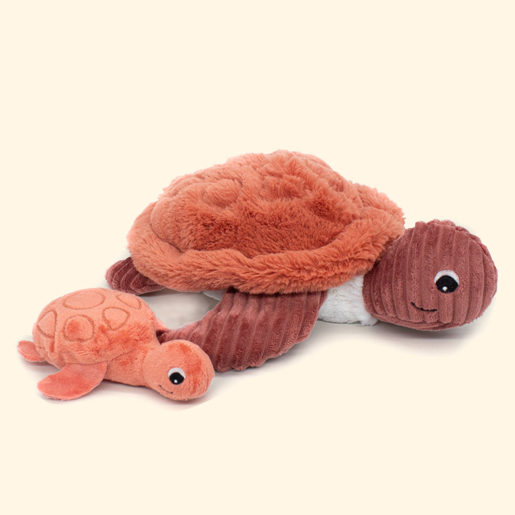 PELUCHE MAMAN TORTUE ET SON BÉBÉ TERRACOTTA - Bébé Nido