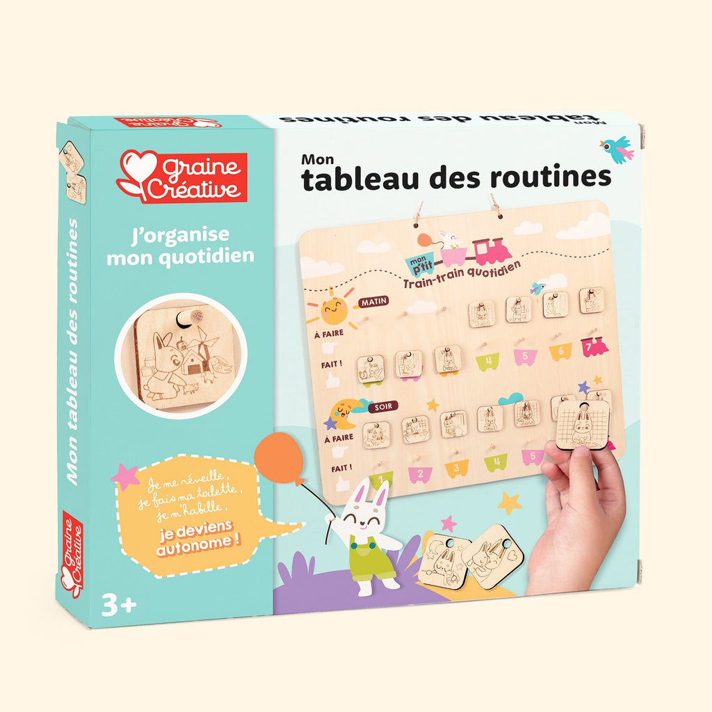 TABLEAU DES ROUTINES EN BOIS DÈS 3 ANS - Bébé Nido